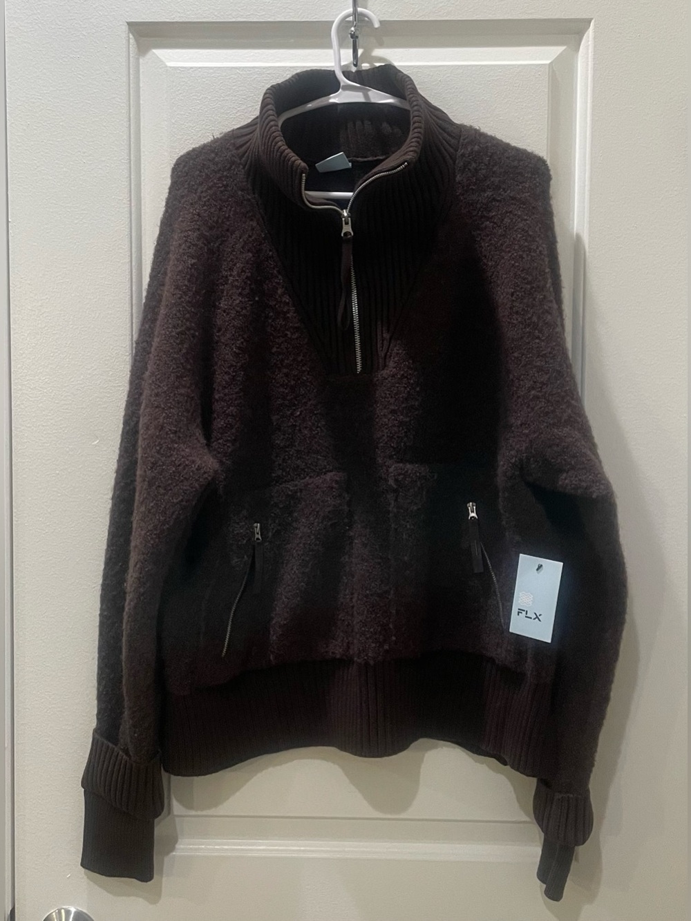 NEW…FLX 1/4 Zip Boucle Sweater